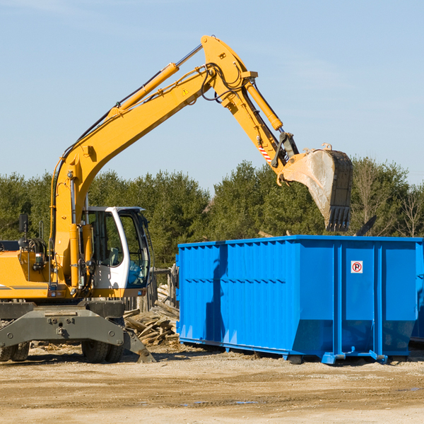 what size residential dumpster rentals are available in Violet